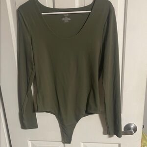 Nuuds Olive Long Sleeve Bodysuit